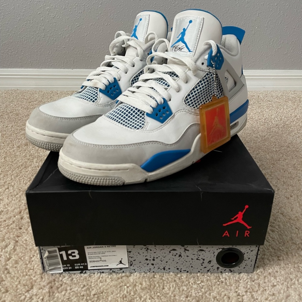 Jordan Retro 4 Military Blue Size 13